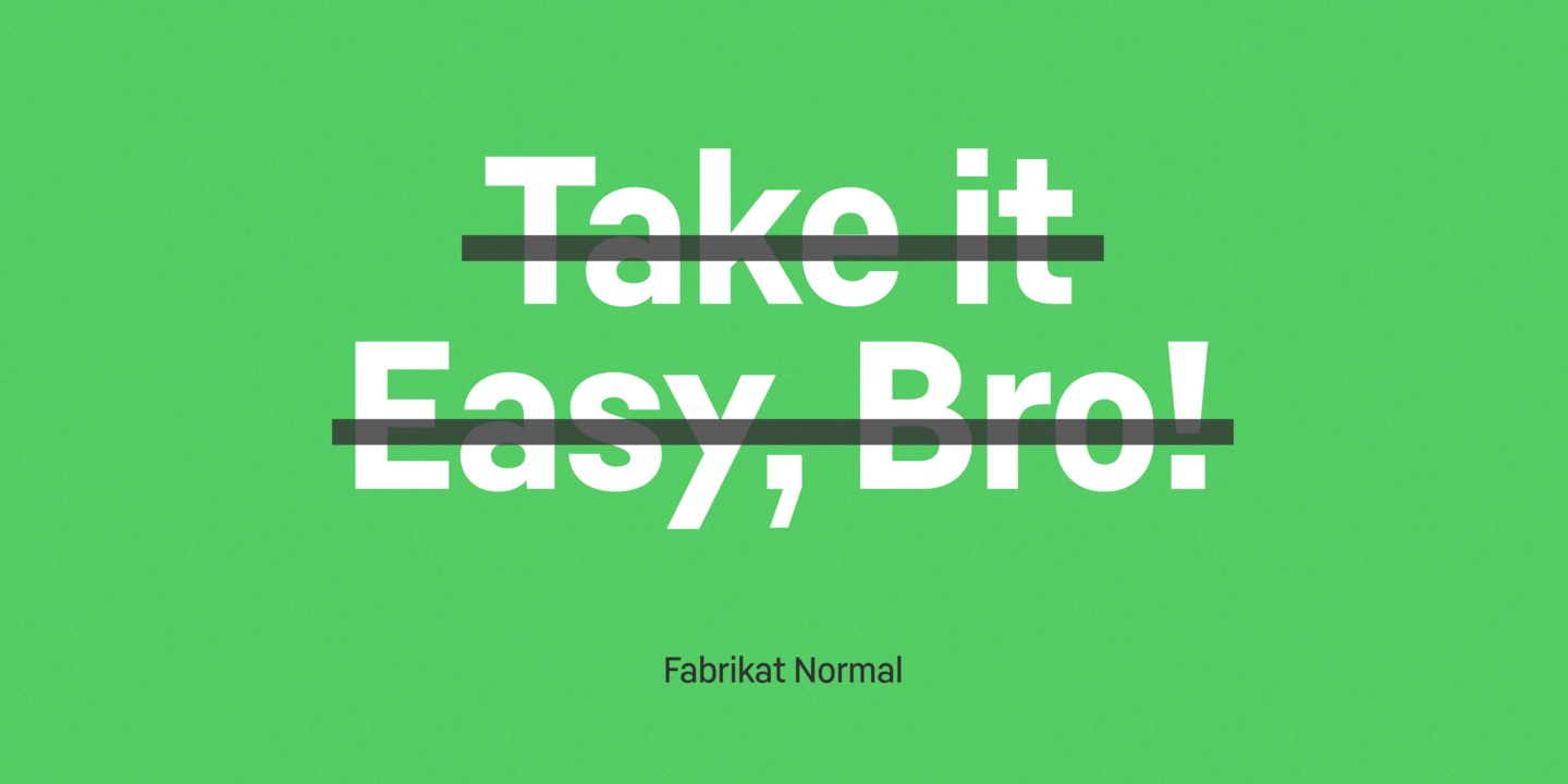 Fabrikat Normal Italic Font preview